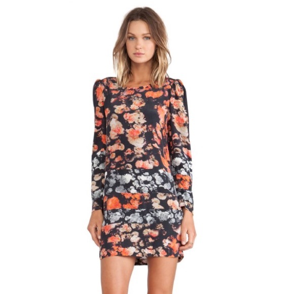 Sam & Lavi Dresses & Skirts - Sam & Lavi Sz L Floral Long Sleeve Mini Dress